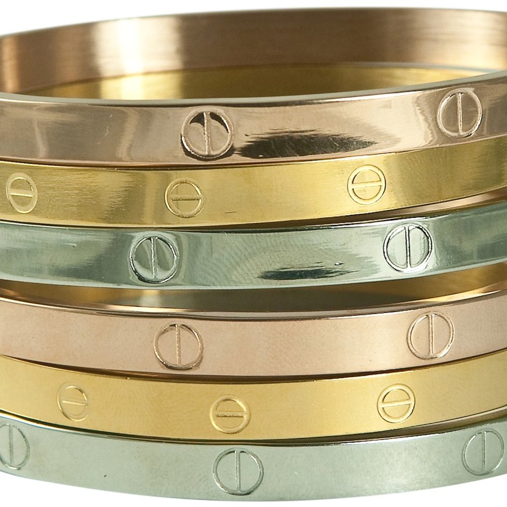 LOVE BRACELET (NAIL HEAD)-1/4 INCH WIDE. GOLD ONLY!!